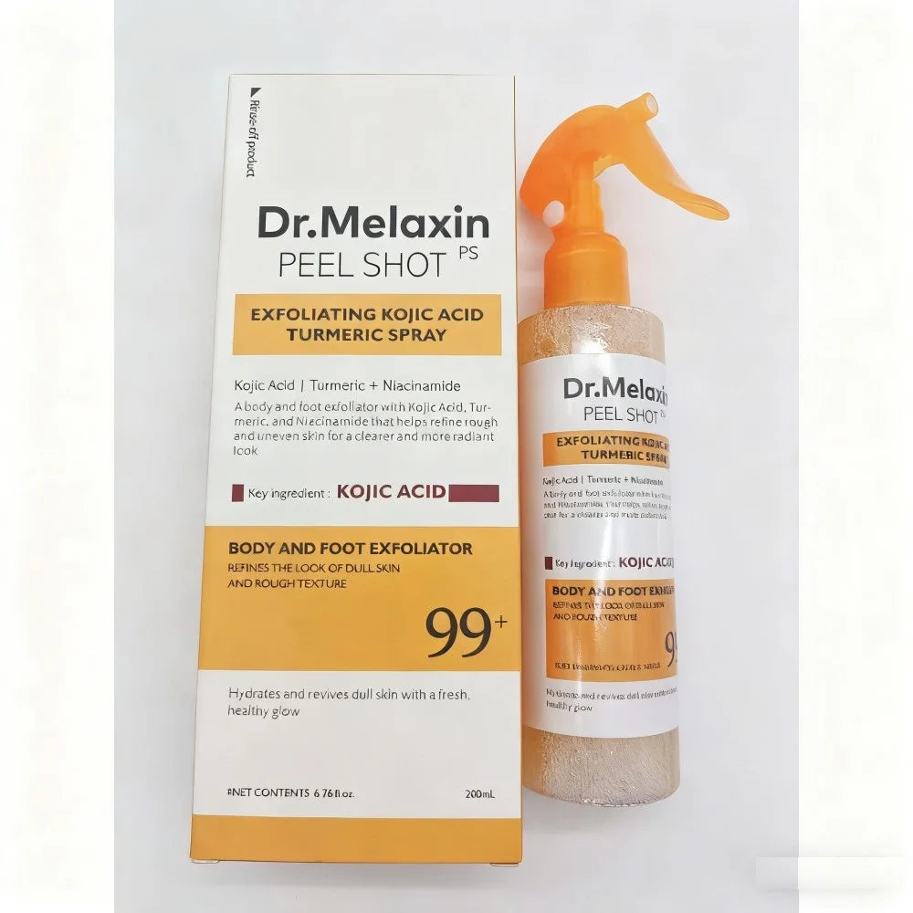 Dr. Melaxin Curcumin Kojic Acid Turmeric Spray Faical Body Serum Gentle Exfoliating Kojic Acid Nourishing Peel Shot Skin Care