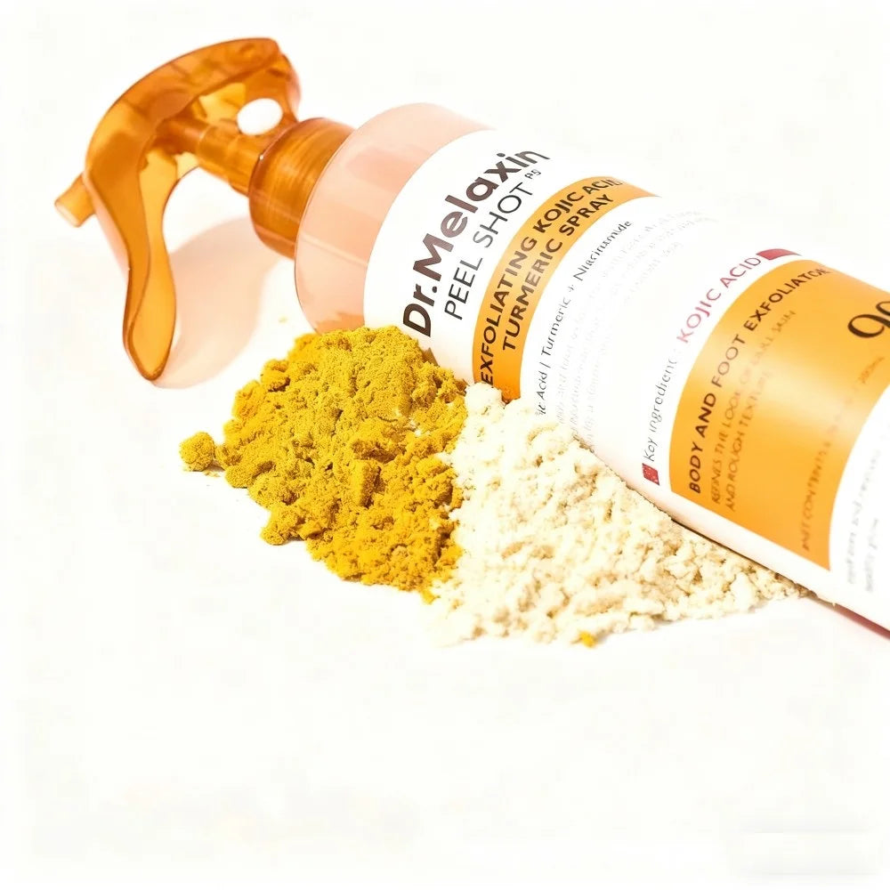 Dr. Melaxin Curcumin Kojic Acid Turmeric Spray Faical Body Serum Gentle Exfoliating Kojic Acid Nourishing Peel Shot Skin Care