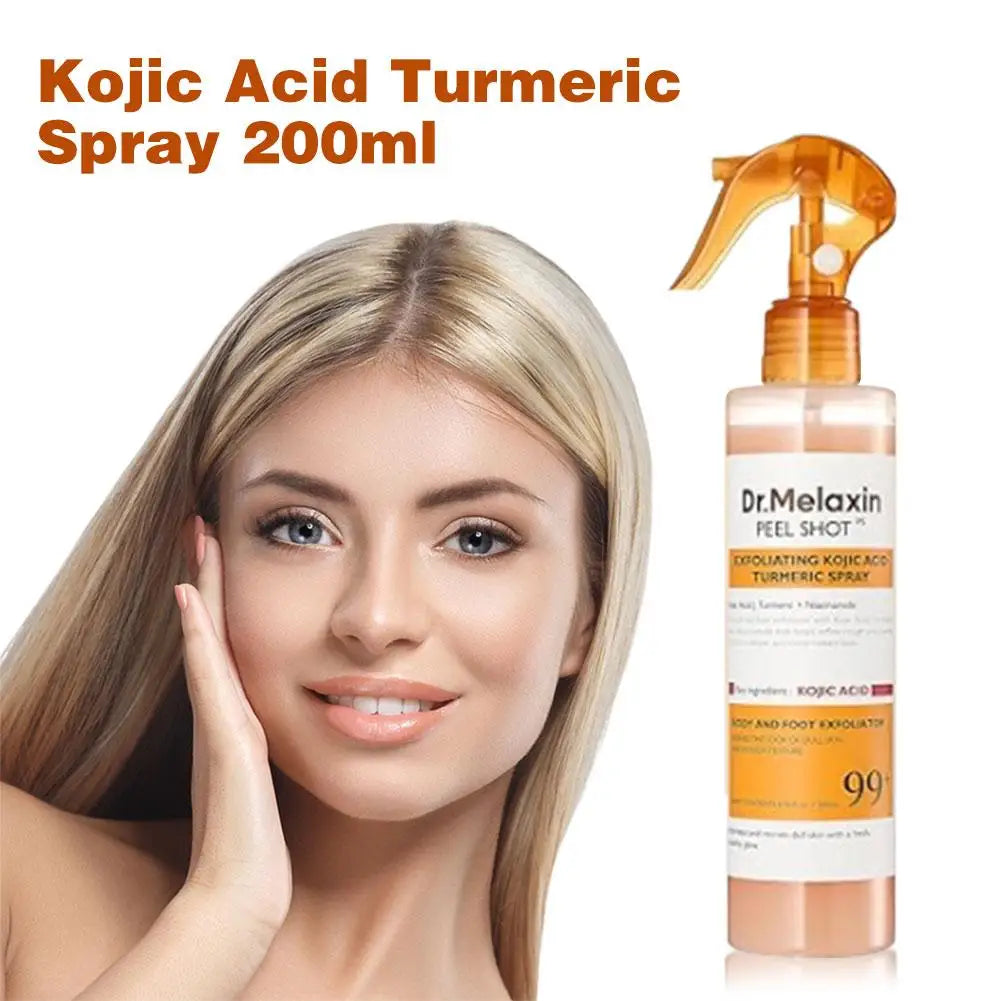 Dr. Melaxin Curcumin Kojic Acid Turmeric Spray Faical Body Serum Gentle Exfoliating Kojic Acid Nourishing Peel Shot Skin Care