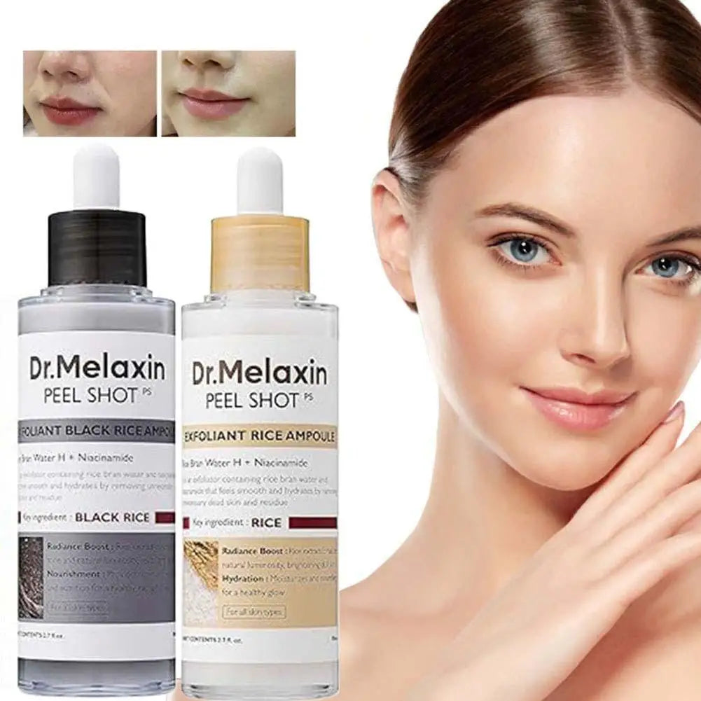 Dr. Melaxin Korean Rice Exfoliating Serum Gentle Exfoliation Blackhead Removal Hydrating Moisturizing Soften Pore Shrinking Skin