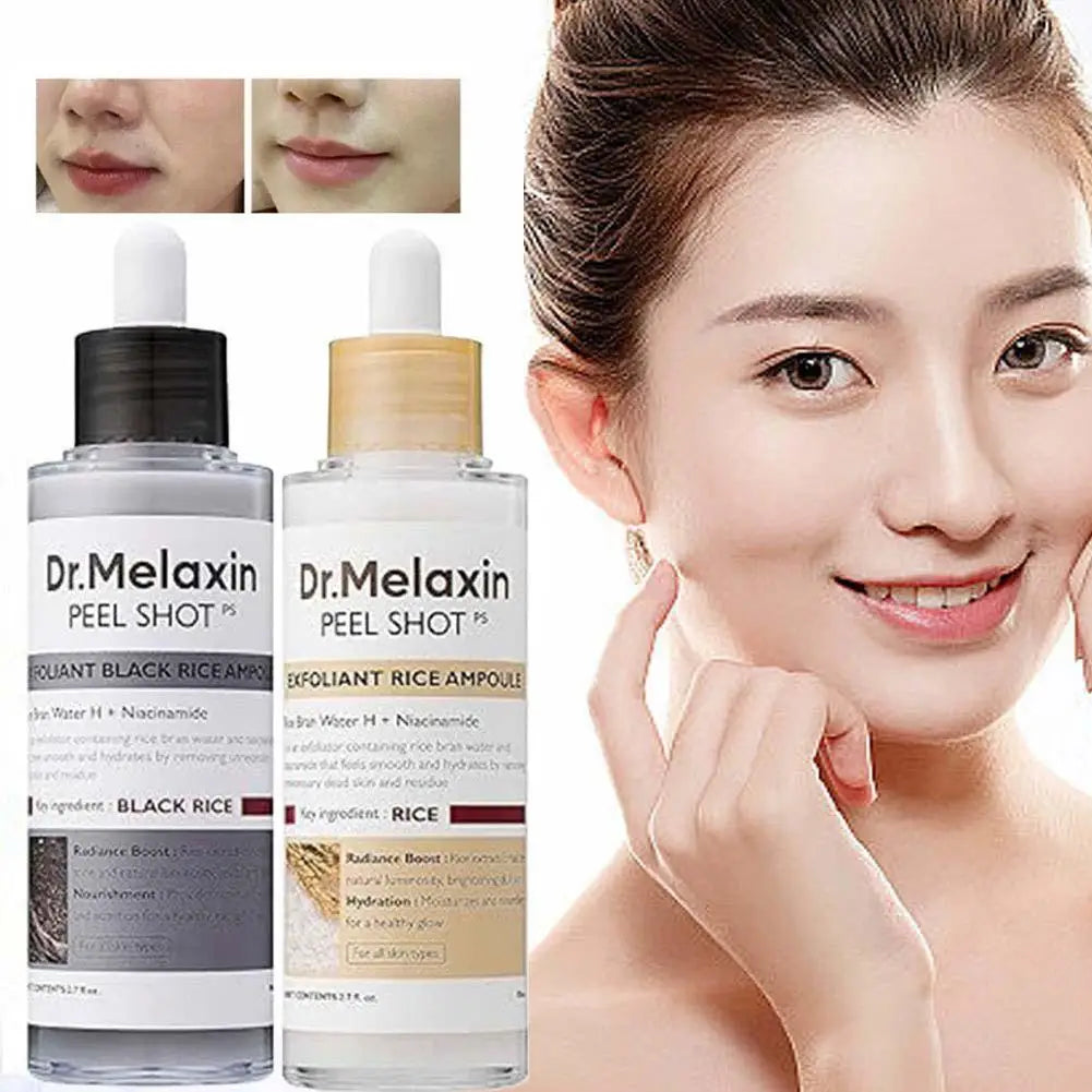 Dr. Melaxin Korean Rice Exfoliating Serum Gentle Exfoliation Blackhead Removal Hydrating Moisturizing Soften Pore Shrinking Skin
